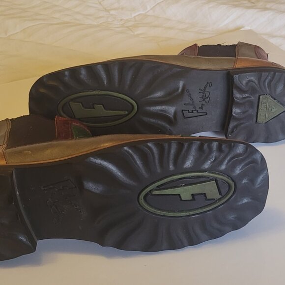 John Fluevog Chelsea-style Multicolor Leather Ankle Boots - Picture 4 of 8